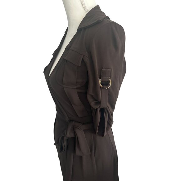 DIANE VON FURSTENBERG DVF Brown Signature Wrap Dress Size 2 - Picture 4 of 8